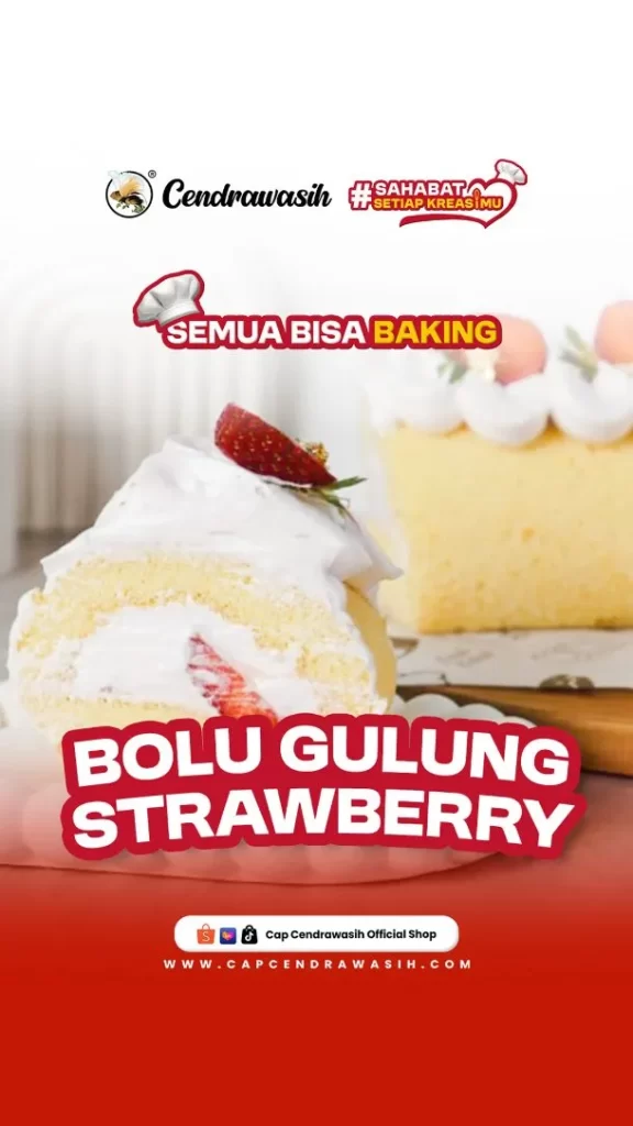 Resep Bolu Gulung Strawberry