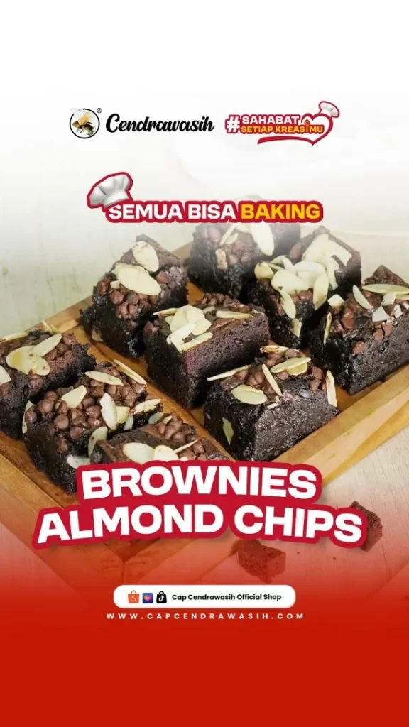 Resep Brownies Almond Cookies