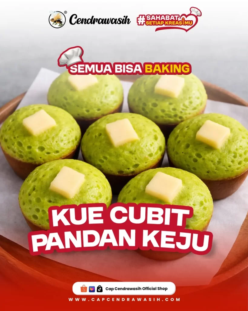 Resep Kue Cubit Pandan Keju