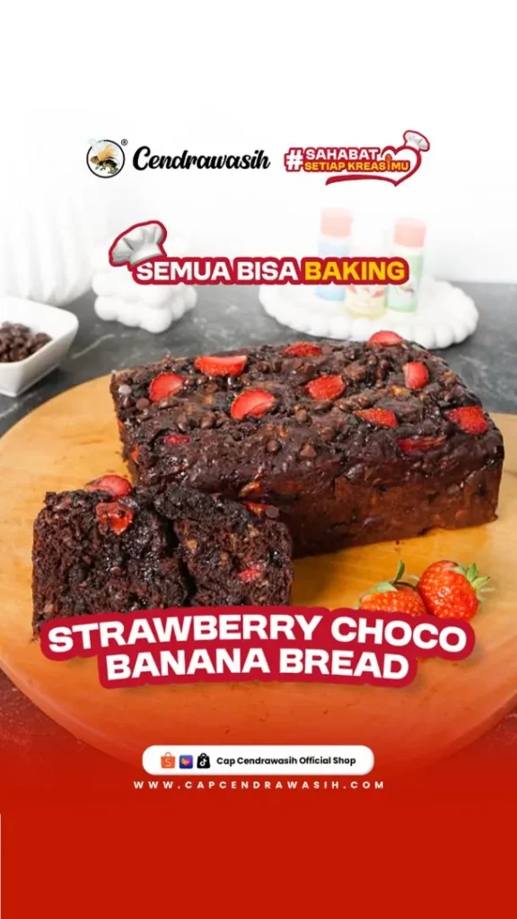 Resep Strawberry Choco Banana Bread